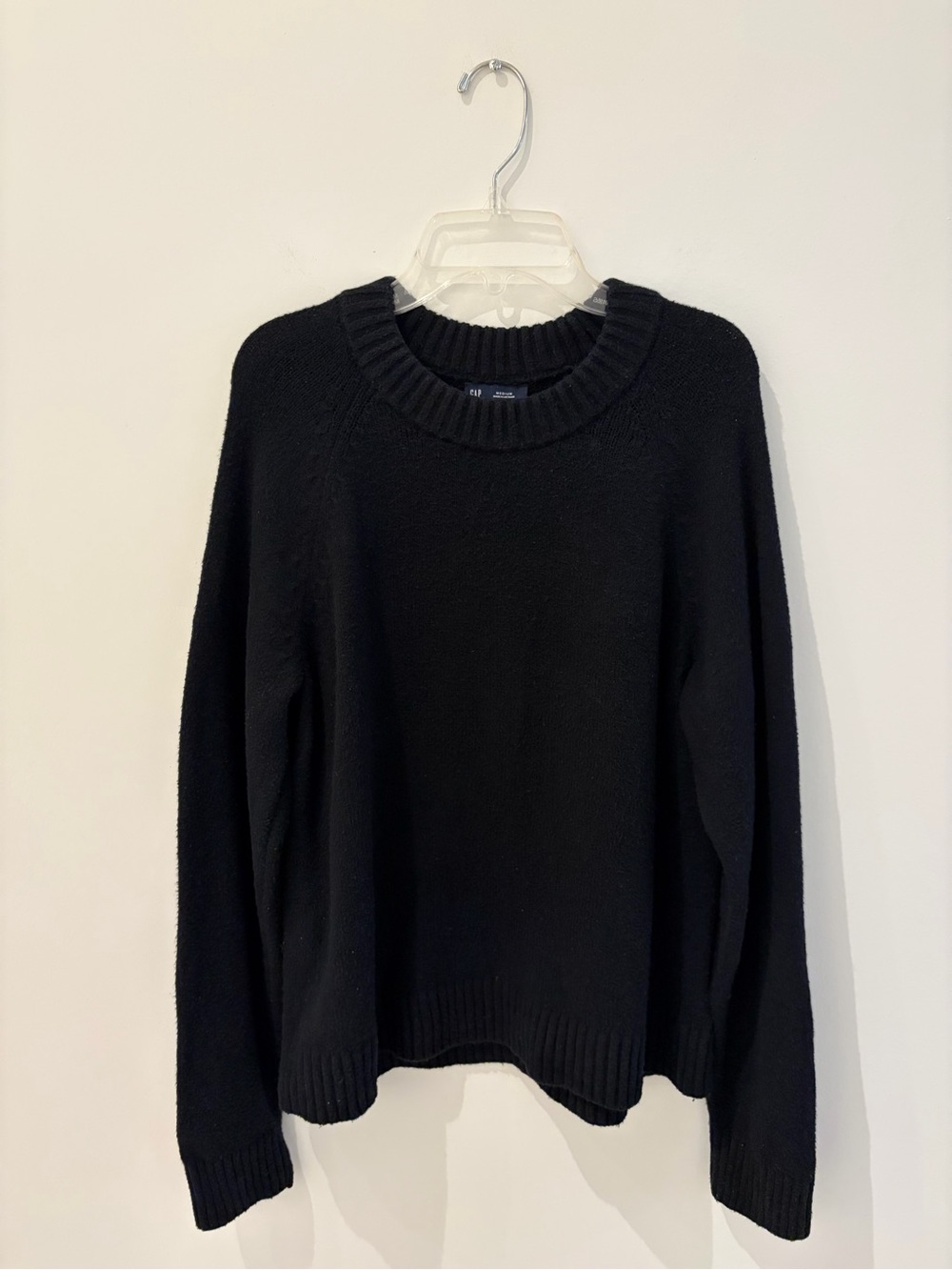 GAP 100% Cotton Oversized Crewneck Sweater - Black (The Row Dupe)